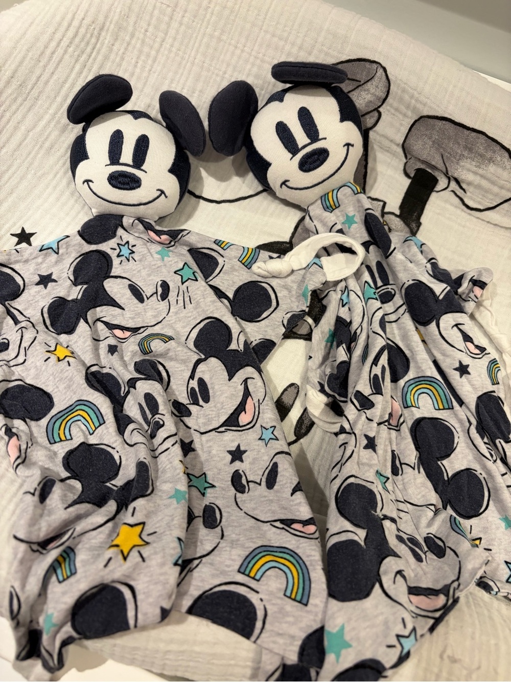 Little Sleepies Gray Mickey Mouse lovey